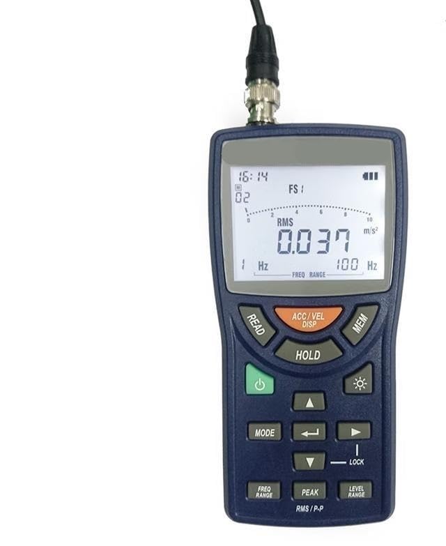 Medidor de vibración digital portátil, probador de aceleración/velocidad/desplazamiento 3 en 1, 0,02-200 m/s² for maquinaria industrial