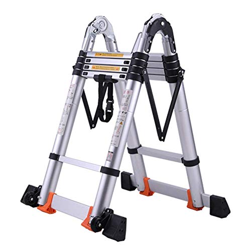 LADDERS Ladder Telescopic Ladders,Heavy Duty Aextension Ladder, Portable Multi Purpose Engineering Telescoping Ladder for Cargo Loft, 330Lbs Capacity,1.7M/5.6Ft