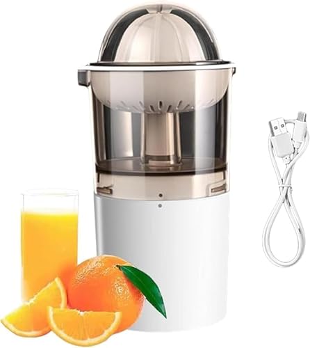 KryZaro250 ミリリットル USB 充電式 ポータブル電動シトラスジューサー オレンジ・レモン用果物咀嚼抽出器 家庭用ミニフルーツプレス機 ホーム&キッチン専用 高効率果汁絞り器 外出・キャンプ対応?