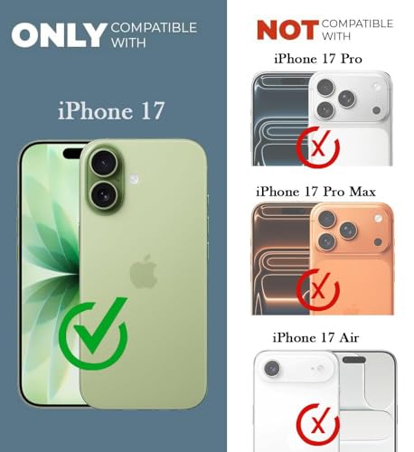 Image of Jkobi Lifetime Anti-Yellow MagSafe Compatible Clear Back Case Cover for Apple iPhone 17 (Sleek Hard Crystal | Camera Protection and Shockproof)