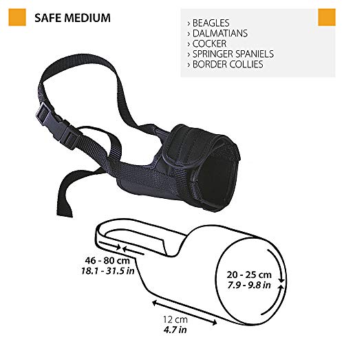 Ferplast-Muzzle-for-dogs-SAFE-MEDIUM-Anti-bite-Sturdy-nylon-Open-at-The-front-Soft-padding-Adjustable-with-Velcro-A-4680-cm-B-2025-cm-B-12-cm - Cucciolini Doodles Ferplast-Muzzle-for-dogs-SAFE-MEDIUM-Anti-bite-Sturdy-nylon-Open-at-The-front-Soft-padding-Adjustable-with-Velcro-A-4680-cm-B-2025-cm-B-12-cm