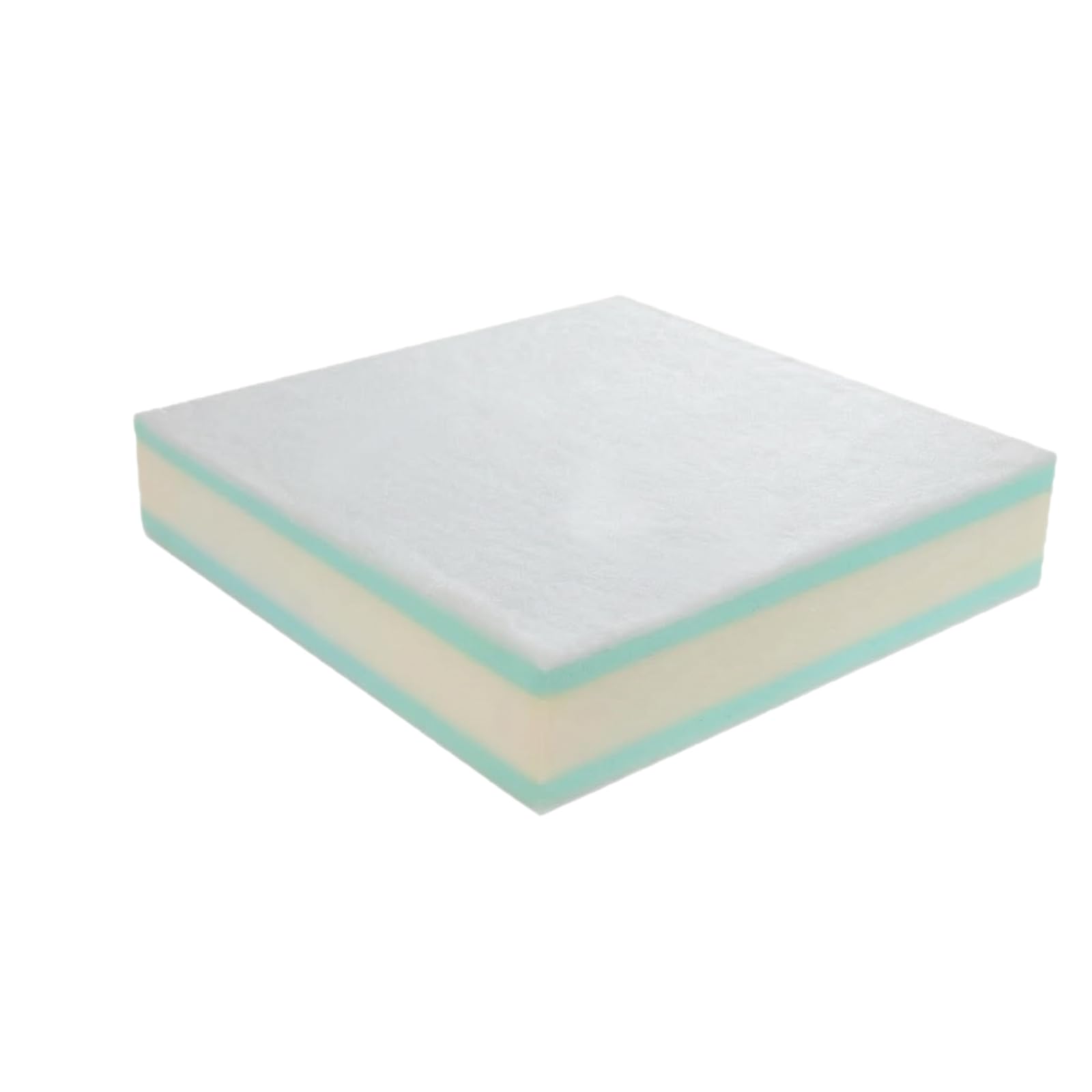 Schaumstoff Sitzkissenauflage für Couch mit Kern als Druckmindernde Unterlage für Erholsames Sitzen Und Einfaches Zuschneiden für Individuelle Passform, 56x56x15cm