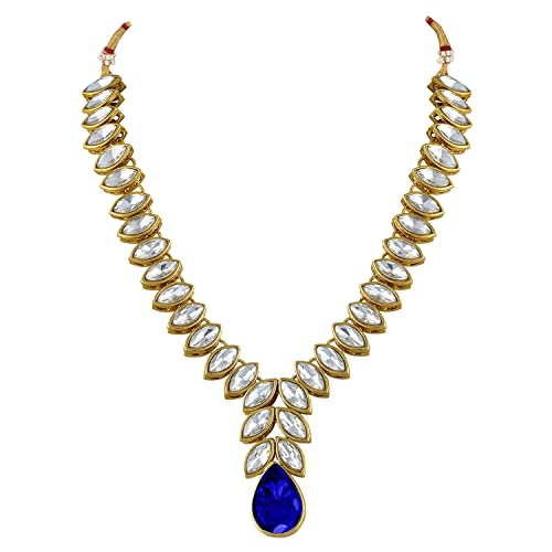 Image of Peora Traditional Crystal Necklace & Jewellery Set Gift for Women