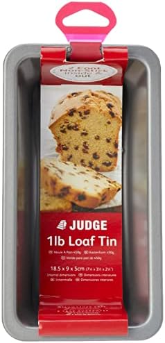 Judge JB01 1Lb Non-Stick Loaf Tin, Dishwasher Safe 18cm x 9cm x 5cm - 5 Year Guarantee