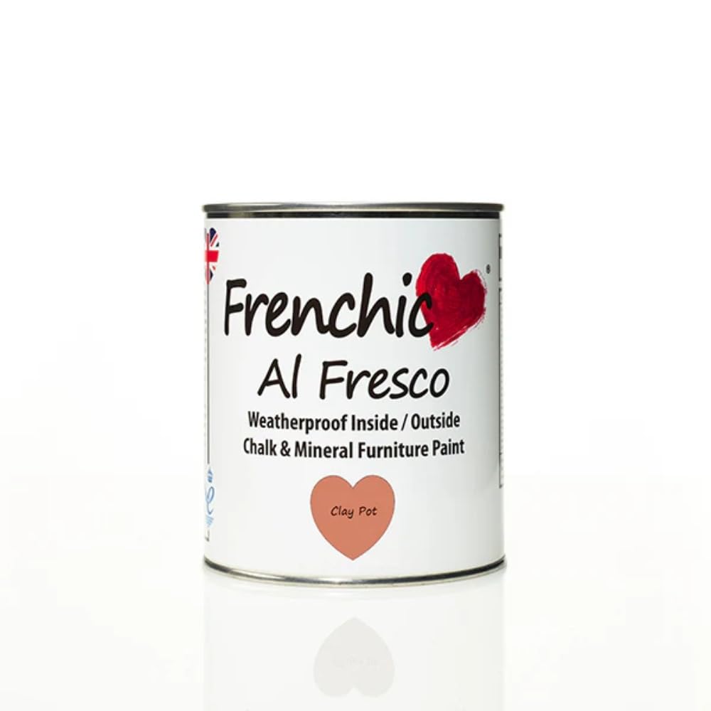 Frenchic Super-Subtle, Soft Red With An Earthy Feel And Pinkish Elements Clay Pot Al Fresco Weatherproof Inside & Outside Chalk Paint - 750Ml