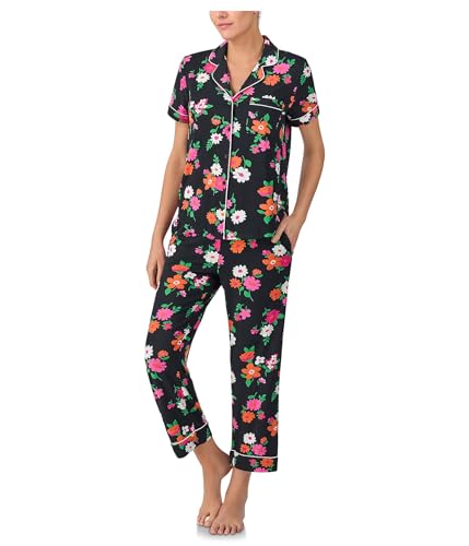 Image of kate spade new york Short Sleeve Cropped Pant PJ Set