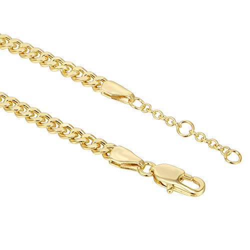 Image of PAVOI 14K Gold Plated Paperclip /Curb /Figaro Chain Adjustable Bracelet for Women