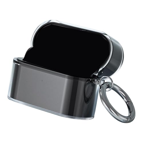 KOOLRIVER�EFor WF-1000XM6 �N���A�P�[�X �J�o�[ �O���b�^�[ �N���A ���� TPU �J���r�i�t�� �ی�J�o�[ For WF-1000X M6 ���C�����X�C���z��(�N���A�u���b�N)