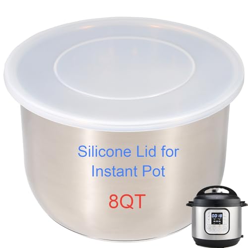 Silicone Lid For Instant Pot 8Qt (10.23In), Premium Silicone Cover Accessories Fits Instant Pot 8 Quart, Reusable Lid Replacement For Instantpot Inner Pot, Bowl And Microwave Cover For Food