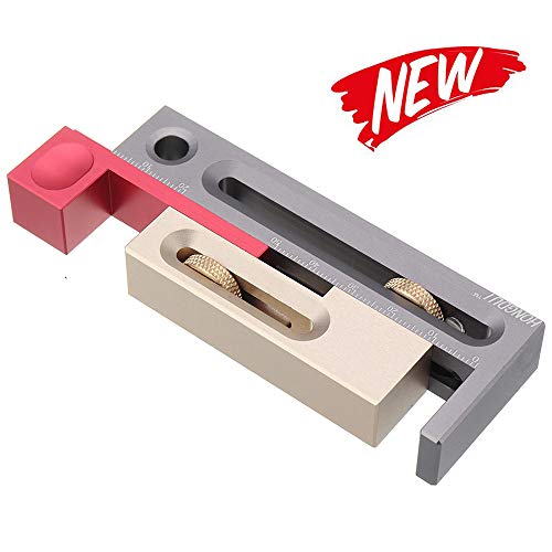 KKmoon Table Saw Slot Adjuster Mortise and Tenon Tool Movable Measuring Block Tenonmaker