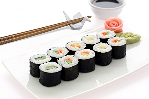 Helen's Asian Kitchen Tapete de sushi, 24 cm x 20 cm, bambu natural