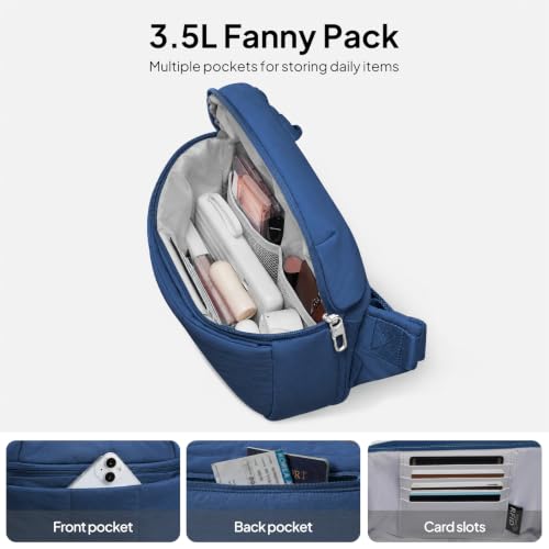 Image of TOPEAST Waist Pack 3.5L Fanny Packs with Water Bottle Holder