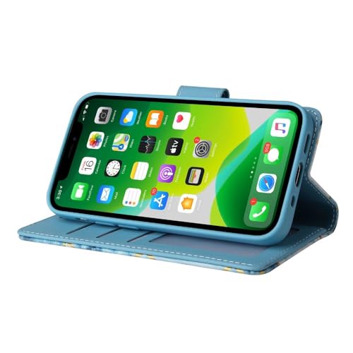 Image of ClickCase for Redmi Note 15 Pro 5G Marble Series Faux Leather Back Case Card Holder Wallet with Magnetic Closure Flip Cover for Redmi Note 15 Pro 5G (Marble Blue)