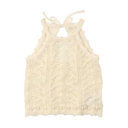 HOOLCHEAN Baby Toddler Girls Summer Thin Knitted Camisole Short Top