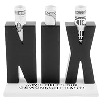 NIX Geschenk, Geldgeschenk zum Geburtstag, Geldgeschenk NIX/3D Buchstaben mit Löchern für Geldscheine, Kein Geschenk Idee,Geldgeschenke Geburtstag,Dankeschön Erzieherin