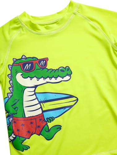 Quad Seven Baby Toddler Boys Swim Set - 2 Piece Swim Trunks and Boys Rash Guard Short Sleeve Kids Swimwear (Sizes: 12M-7)3