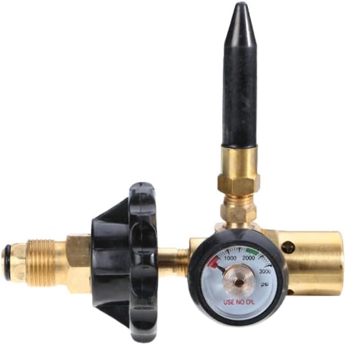Helium Pressure Regulator for Gas Cylinders with CGA580 and G5/8 Thread Outputs for For inflating Devices Design Supports Demanding Applications (B)