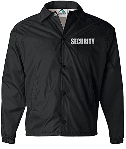 Smart People Clothing Security nylon jacket in with Reflective logos, front and back.