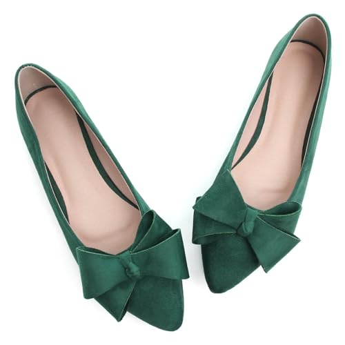 Image of TN TANGNEST Flats Shoes Women Comfort Casual Loafers | Classic Pointed Toe Bowknot Flats Cute Slip On Flats, Wear to Work Travel Walk