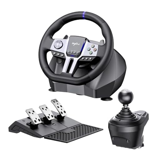 PXN PC Steering Wheel, V9 GEN2 Universal Usb Car Sim 270/900 Degree Race Steering Wheel with 3-Pedals and Shifter Bundle for PC, Xbox One, Xbox Series X/S, PS4, PS3