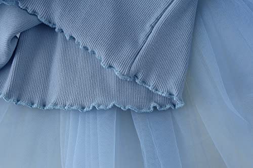 Image of GSVIBK Baby Girls Tutu Dress Sleeveless Toddler Cotton Tulle Skirt Princess Party Prom Dresses
