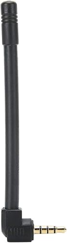 Antena externa de radio universal, antena de radio de interfaz de 0.138 in, antena de recepción de audio al aire libre de ángulo recto de 90 grados,