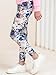 Girls Tight Pants Retro Blue Flowers Prints Leggines，Super Soft Fashion Children Teen Leggings (US, Age, 7 Years, 8 Years, Blue Flowers)