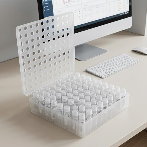 Caja de lavado para frascos de laboratorio resistente a solventes con 100 compartimentos 8