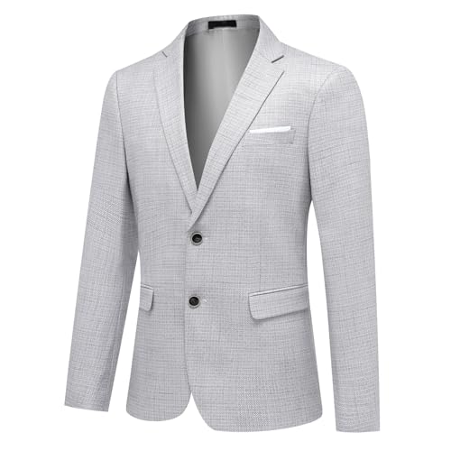 Mens 2 Piece Checked Suit Slim Fit 1 Button Plaid Casual Formal Blazer Pants Set3