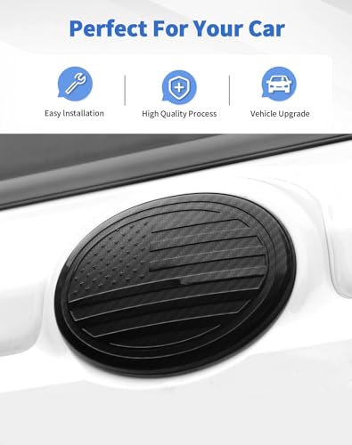 Image of for Toyota Emblem Rear Tailgate Badge Emblem Logo Cover Trim Fit for Toyota Series, for Camry, RAV4, Corolla, Tacoma, Highlander, 4Runner Series, 5.27x3.7 inches, Carbon Fiber