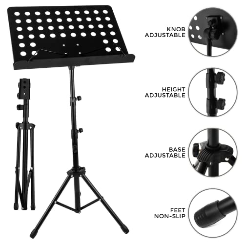 Adjustable Foldable Tripod Stand for Music Books and Microphones - Image 6