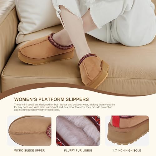Forfoot Slippers for Women, House Slippers Snow Boots for Women Platform Boots Slipper Ankle Boots