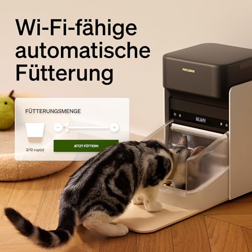 PETLIBRO RFID Futterautomat für Katze, 5G Wi-Fi Automatischer Haustier-Futterspender, Katzen-Futterautomat mit Collar-Tag-Sensor, Automatischer Katzenfutterspender mit App, 1–10 Mahlzeiten, 3L