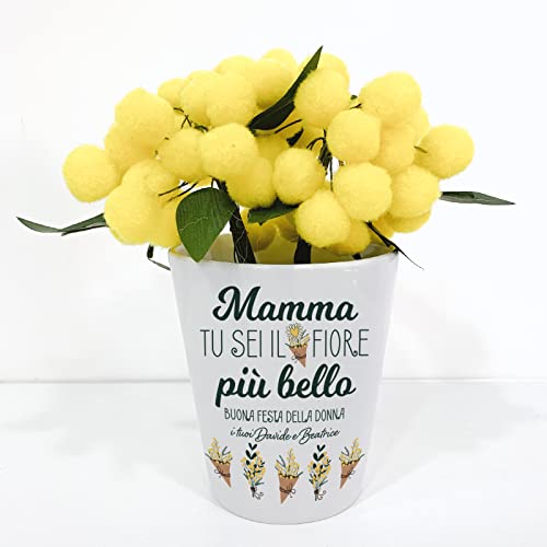 Vasetto Personalizzato Regalo Festa della Donna - Mamma tu sei il...
