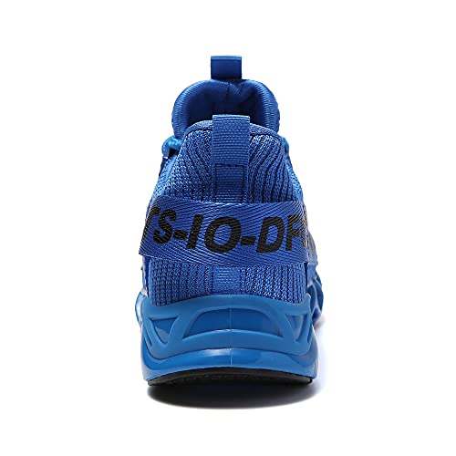 Tsiodfo Men Running Shoes Size 9.5 Light Blue Tennis Sneakers For Man Fashion Mesh Jogging Sneakers Athletic Sport Gym Workout Walking Shoes #TOP5