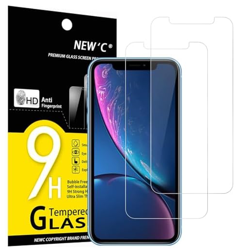 NEW'C 2 Stück, Schutzfolie Panzerglas für iPhone 11 und iPhone XR, Frei von Kratzern, 9H Härte, HD Displayschutzfolie, 0.33mm Ultra-klar, Ultrabeständig