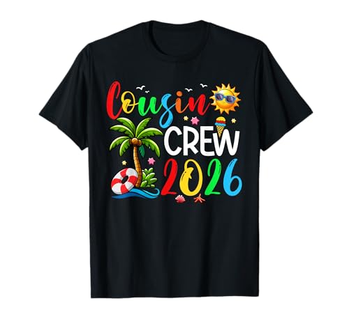 Cousin Crew 2026 Family Group Costume Summer Vacation Beach T-Shirt