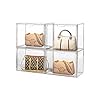 submatches Mounted Storage System Closet Organizers And Storage Clear Handbag Storage Purse Organizer For Closet System 4 Packs Acrylic Display Case Plastic Storage Containers Organizers