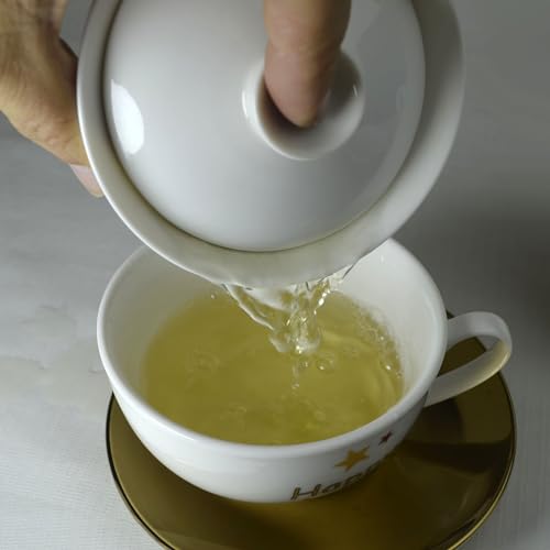 Image of Liang baobao Traditional Gaiwan Tea Set with Lid and Saucer Classic Chinese Tea Cup Porcelain Teacups 200ml White