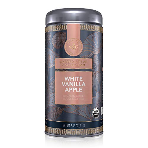 Teabloom Organic White Tea, White Ginger Vanilla Apple Loose Leaf Tea, After-Dinner Tea With Sweet Vanilla And Spice, Usda Certified Organic, Whole Leaf Blend, 2.46Oz /70 G, Canister Makes 35-50 Cups #TOP3