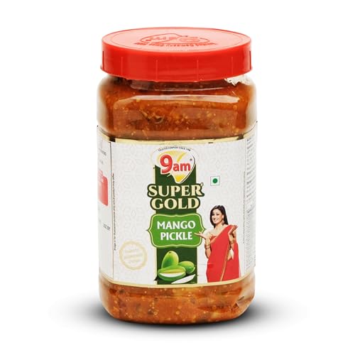 Image of 9AM Super Gold Mango Pickle 900g - Authentic Indian Pickle with Spicy & Tangy Flavor