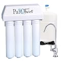 Purotwist 4000 RO Water Filter System with 4-Stage Quick-Connect Filters 75 GPD Reverse Osmosis Membrane, Designer Chrome Faucet