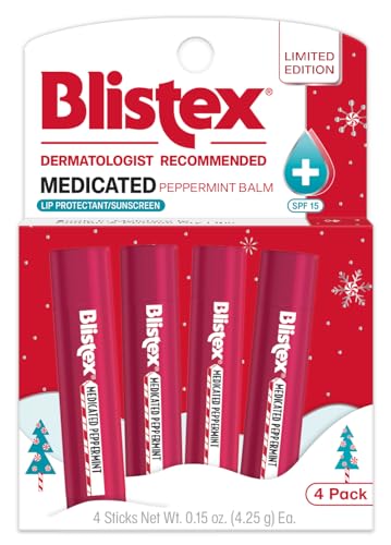 Blistex Medicated Peppermint Limited-Edition Holiday Collection Lip Moisturizer Balm