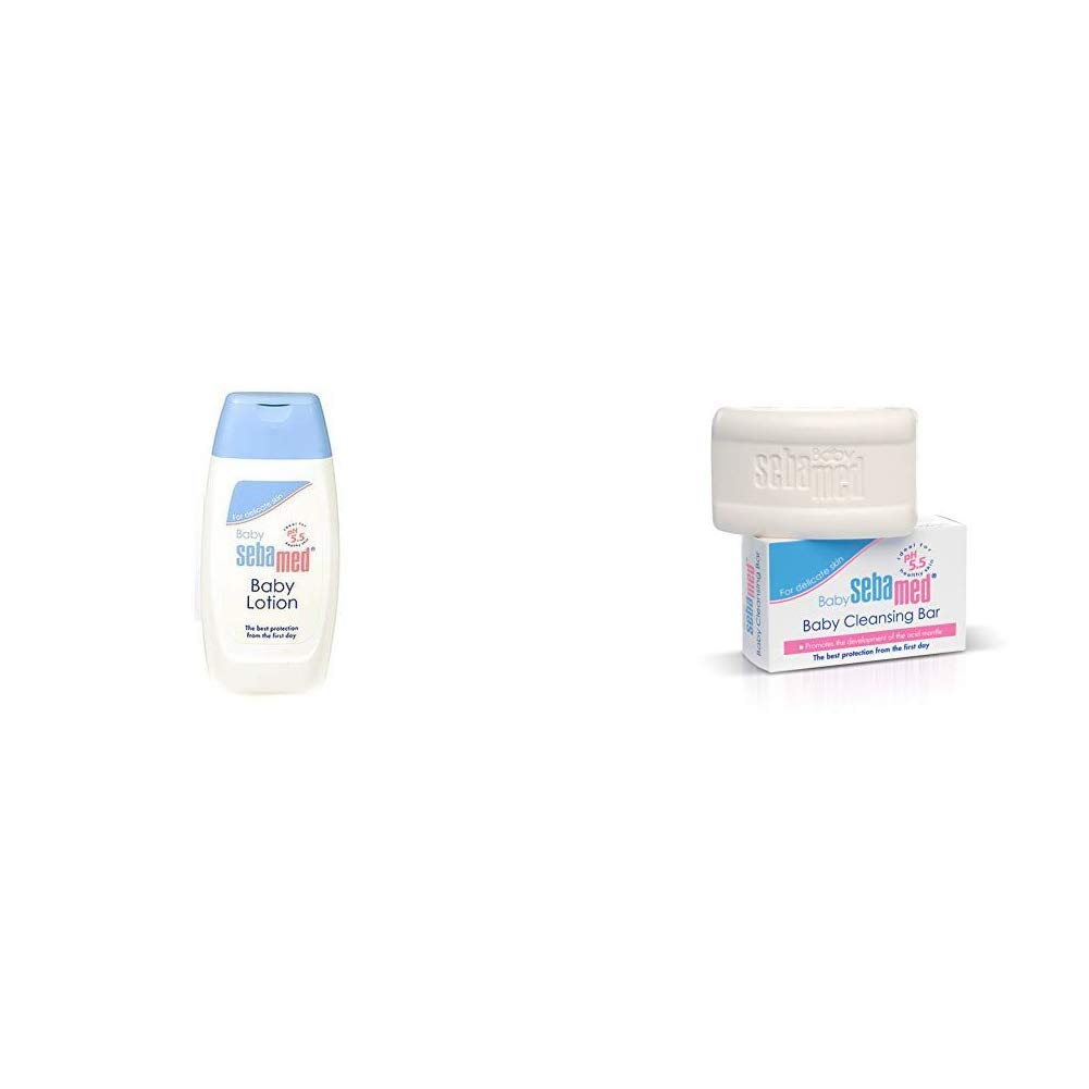 Sebamed Baby Lotion, 100ml & Baby Cleansing Bar - 100 g Combo