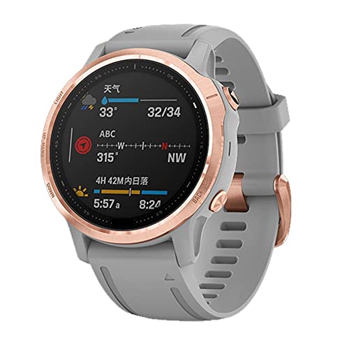 Bracelet en silicone Garmin Fenix 5S/6S boucle or rose - 4