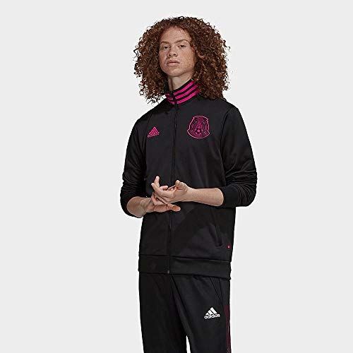 Veste Mexico 3-Stripe Track Top Adidas noire et rose en taille L