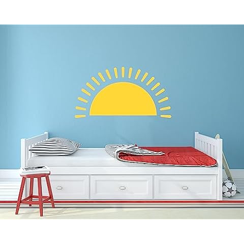 MAFENT Large Half Sun Wall Decal for Kids Cover