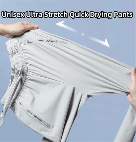 Unisex Ultra Stretch Quick Drying Pants,Drawstring Waisted Casual Pants,Comfy Breathable Fit Active Trousers with Pockets3