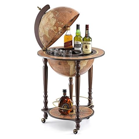 Da Vinci Rust Bar Globe with Authenticity Cover