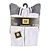 Caterpillar Men's 6-Pack Half Cushioned Crew Socks, White Logo, Large